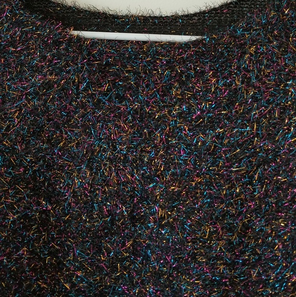 H&M rainbow cropped holiday party sweater - Picture 5 of 5